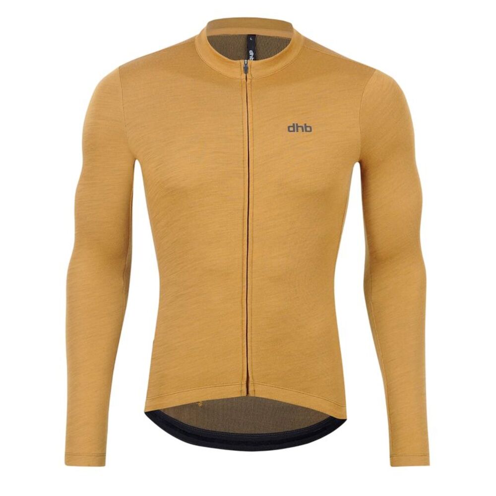 dhb Mens Aeron 2.0 Merino Wool Long-Sleeved Cycling Jersey / Golden Brown